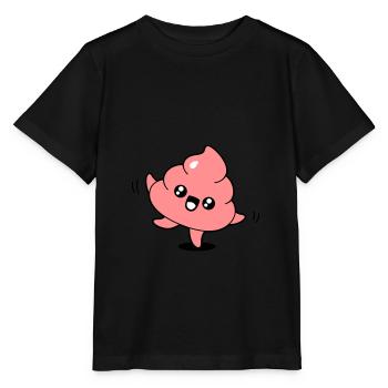 Emoticon poop dance - Stanley/Stella MINI CREATOR Kids’ T-Shirt - black - Front - Mikhail (115cm)