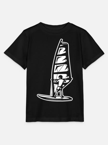 Windsurfer Junge - Stanley/Stella Kinder T-Shirt MINI CREATOR  - Schwarz