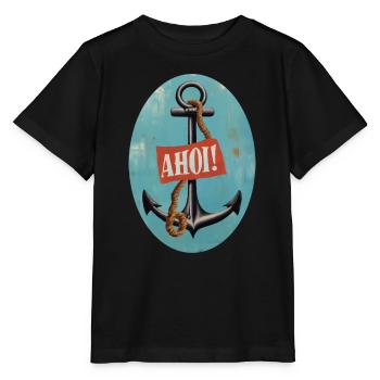 Ahoi - Stanley/Stella Kinder T-Shirt MINI CREATOR  - Schwarz - Vorne - Mikhail (115cm)