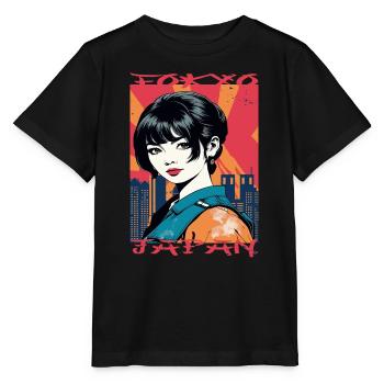 Tokyo, Japon - T-shirt bio MINI CREATOR Stanley/Stella Enfant - noir - Devant - Mikhail (115cm)