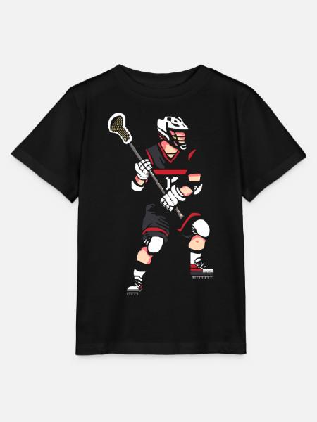 Lacrosse Spieler Pixel - Stanley/Stella Kinder T-Shirt MINI CREATOR - Schwarz