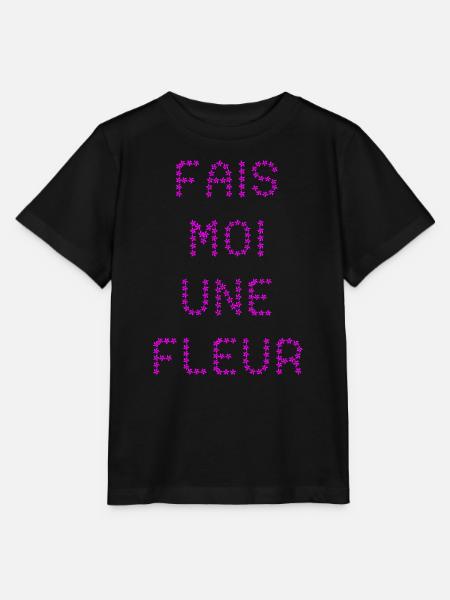 MACH MIR EINE BLUME! - Stanley/Stella Kinder T-Shirt MINI CREATOR - Schwarz