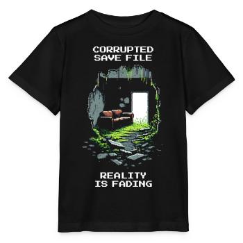 Sauvegarde corrompue | La réalité s’est évanouie - T-shirt bio MINI CREATOR Stanley/Stella Enfant - noir - Devant - Mikhail (115cm)