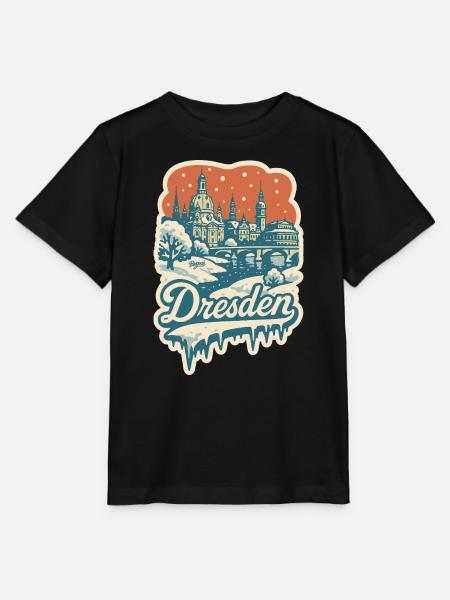 Dresden im verschneiten Winterzauber - Stanley/Stella Kinder T-Shirt MINI CREATOR  - Schwarz