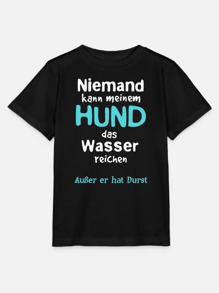 Hund Wasser reichen - Stanley/Stella Kinder T-Shirt MINI CREATOR  - Schwarz