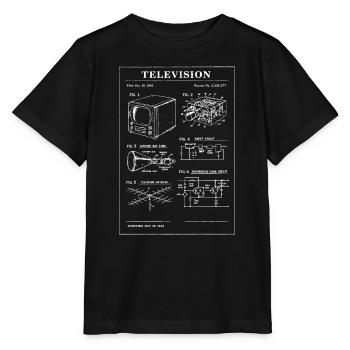 Plan de télévision rétro - T-shirt bio MINI CREATOR Stanley/Stella Enfant - noir - Devant - Mikhail (115cm)