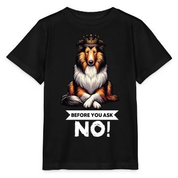 Avant de demander Collie, Collieowner Collie, Collie. - T-shirt bio MINI CREATOR Stanley/Stella Enfant - noir - Devant - Mikhail (115cm)