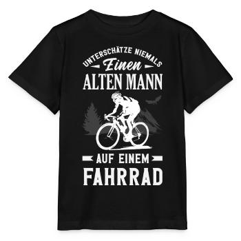 Alter Mann Rennrad Radsport Opa Lustiger Spruch - Stanley/Stella Kinder T-Shirt MINI CREATOR  - Schwarz - Vorne - Mikhail (115cm)