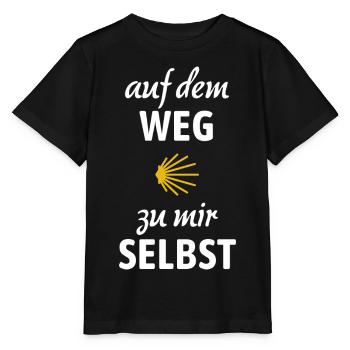 Auf dem Weg zu mir selbst | Jakobsweg, Pilger - Stanley/Stella Kinder T-Shirt MINI CREATOR  - Schwarz - Vorne - Mikhail (115cm)