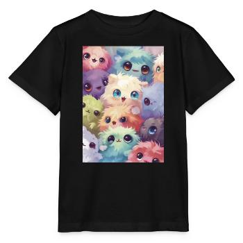 Adorable multicolored plush toys - Stanley/Stella MINI CREATOR Kids’ T-Shirt - black - Front - Mikhail (115cm)