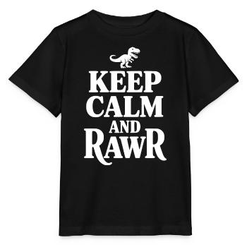 Keep Calm And Rawr - Stanley/Stella MINI CREATOR Kids’ T-Shirt - black - Front - Mikhail (115cm)