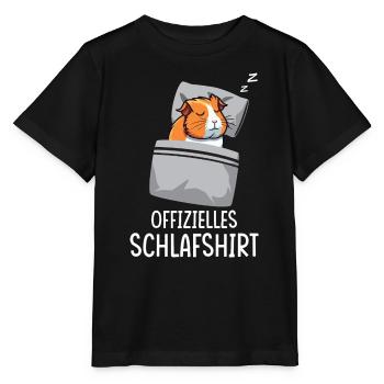 Offizielles Schlafshirt Pyjama Meerschweinchen  - Stanley/Stella Kinder T-Shirt MINI CREATOR  - Schwarz - Vorne - Mikhail (115cm)