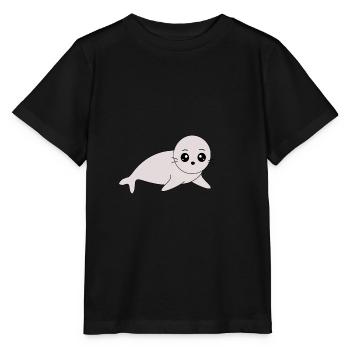 Seals, seals, seals, seals animals - Stanley/Stella MINI CREATOR Kids’ T-Shirt - black - Front - Mikhail (115cm)