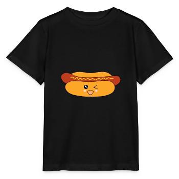 Saucisse à hot-dog - T-shirt bio MINI CREATOR Stanley/Stella Enfant - noir - Devant - Mikhail (115cm)