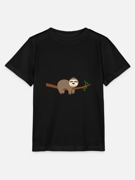 Faultier - Stanley/Stella Kinder T-Shirt MINI CREATOR - Schwarz