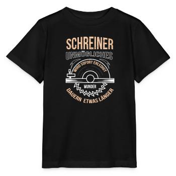 Menuisier Impossible sera fait immédiatement - T-shirt bio MINI CREATOR Stanley/Stella Enfant - noir - Devant - Mikhail (115cm)