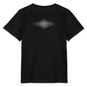 Ufo soucoupe volante illusion d'optique grunge - T-shirt bio MINI CREATOR Stanley/Stella Enfant - noir - Devant - Mikhail (115cm)