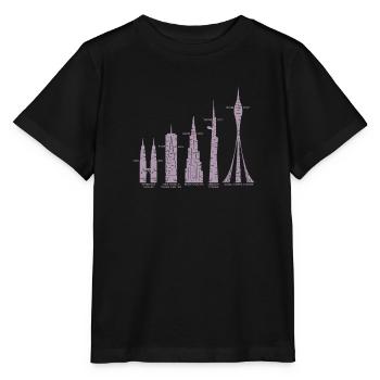 die 7 größten Gebäude der Welt - Stanley/Stella Kinder T-Shirt MINI CREATOR  - Schwarz - Vorne - Mikhail (115cm)