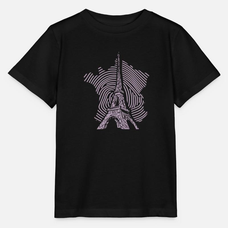 Tour Eiffel Silhouette Minimaliste Paris - T-shirt bio MINI CREATOR Stanley/Stella Enfant - noir