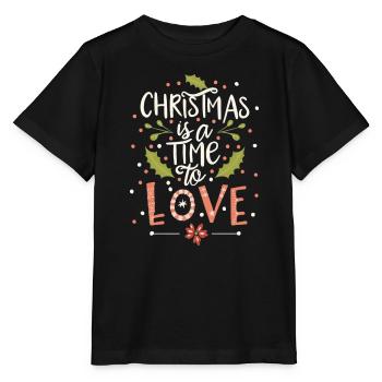Christmas is Love: Festive Warmth of the Heart - Stanley/Stella MINI CREATOR Kids’ T-Shirt - black - Front - Mikhail (115cm)