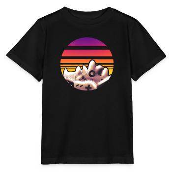Sonnenuntergang "Retro Gaming" Sommerspiele - Sommerspiele - Stanley/Stella Kinder T-Shirt MINI CREATOR  - Schwarz - Vorne - Mikhail (115cm)