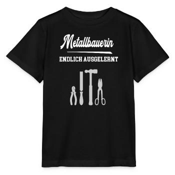 Metallbauerin Endlich Ausgelernt Lehrling Azubine - Stanley/Stella Kinder T-Shirt MINI CREATOR  - Schwarz - Vorne - Mikhail (115cm)