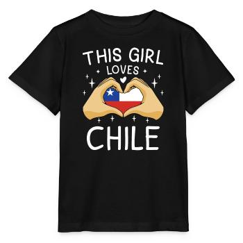 Chili Drapeau Amérique du Sud Drapeau chilien Vintage - T-shirt bio MINI CREATOR Stanley/Stella Enfant - noir - Devant - Mikhail (115cm)