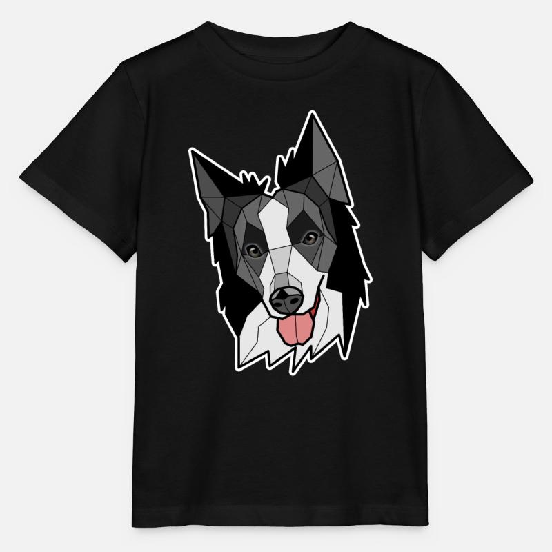 Border-Collie - Schwarzweiss - Stanley/Stella Kinder T-Shirt MINI CREATOR  - Schwarz