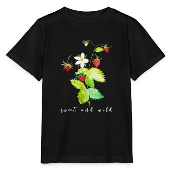 Walderdbeere süß und wild - Stanley/Stella Kinder T-Shirt MINI CREATOR  - Schwarz - Vorne - Mikhail (115cm)