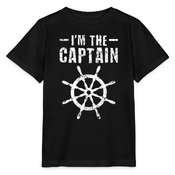 Ich bin der Kapitän Seemann Seefahrer Segler - Stanley/Stella Kinder T-Shirt MINI CREATOR  - Schwarz - Vorne - Mikhail (115cm)
