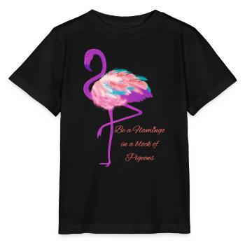 be a flamingo - Stanley/Stella Kinder T-Shirt MINI CREATOR  - Schwarz - Vorne - Mikhail (115cm)