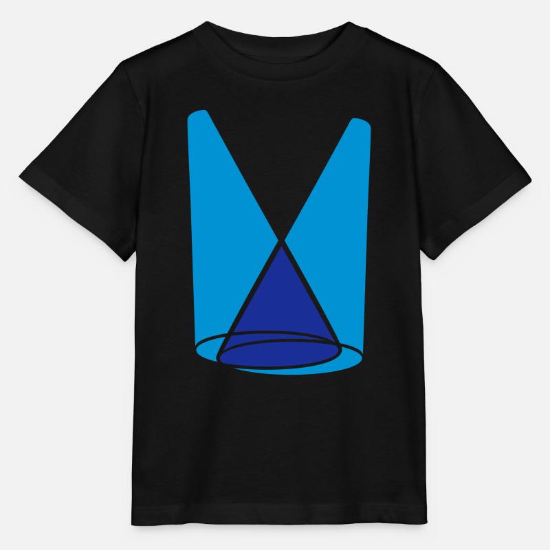 2 projecteurs cône de lumière scène - T-shirt bio MINI CREATOR Stanley/Stella Enfant - noir