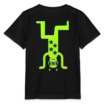 Musique drôle jazz retro song hipster vinyl rock - T-shirt bio MINI CREATOR Stanley/Stella Enfant - noir - Devant - Mikhail (115cm)