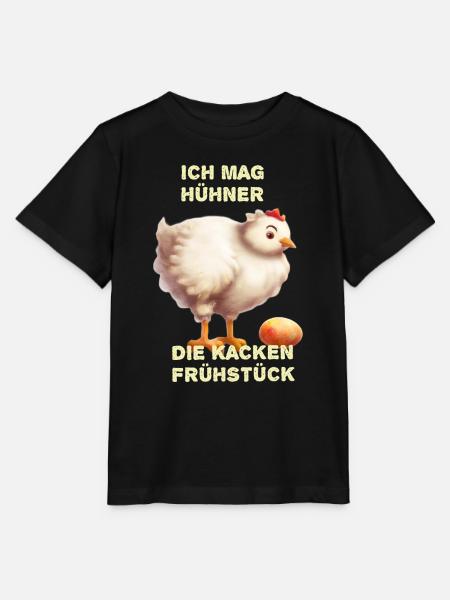 Ich mag Hühner lustiger Spruch - Stanley/Stella Kinder T-Shirt MINI CREATOR - Schwarz