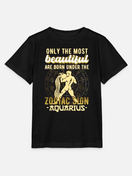 Sternzeichen Wassermann Aquarius Geschenk - Stanley/Stella Kinder T-Shirt MINI CREATOR - Schwarz