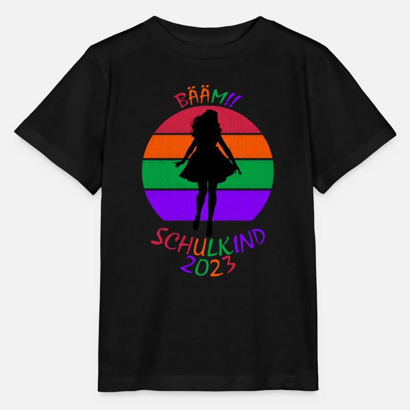 Bääm Schule Mädchen Einschulung - Stanley/Stella Kinder T-Shirt MINI CREATOR - Schwarz