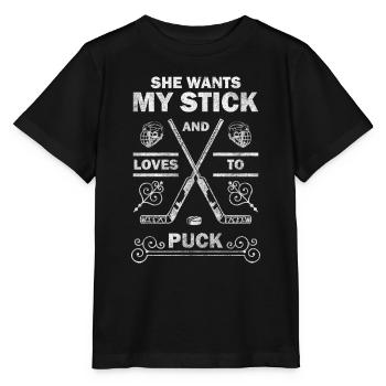 Ice Hockey Skates Trainer Winter Sports - Stanley/Stella MINI CREATOR Kids’ T-Shirt - black - Front - Mikhail (115cm)