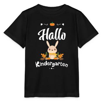 süßes Hasen Design mit Herbstmotiven - Stanley/Stella Kinder T-Shirt MINI CREATOR  - Schwarz - Vorne - Mikhail (115cm)