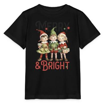 i Love Christmas - Stanley/Stella Kinder T-Shirt MINI CREATOR  - Schwarz - Vorne - Mikhail (115cm)