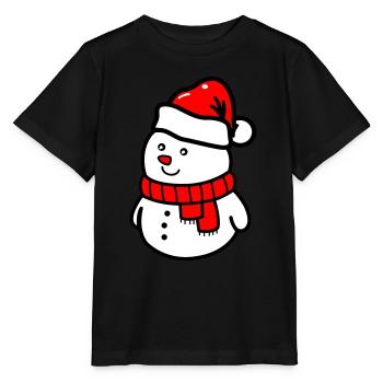 bonhomme de neige - T-shirt bio MINI CREATOR Stanley/Stella Enfant - noir - Devant - Mikhail (115cm)