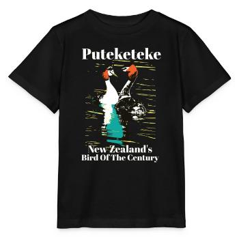Puteketeke L’oiseau du siècle de Nouvelle-Zélande - T-shirt bio MINI CREATOR Stanley/Stella Enfant - noir - Devant - Mikhail (115cm)