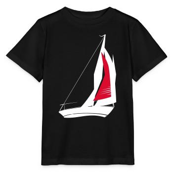 sailing ship segler white red - Stanley/Stella Kinder T-Shirt MINI CREATOR  - Schwarz - Vorne - Mikhail (115cm)