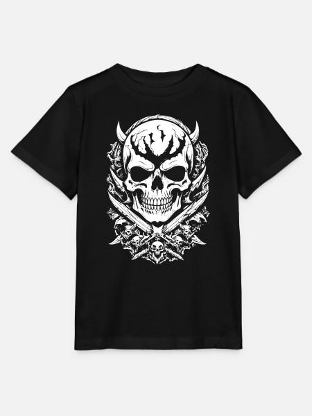 Skull - Stanley/Stella Kinder T-Shirt MINI CREATOR - Schwarz