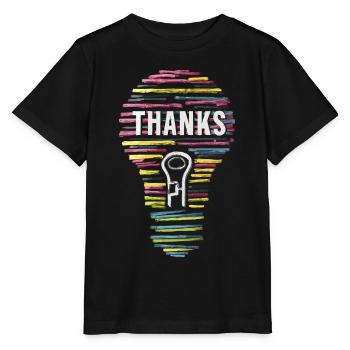 Erfolgreich Projekt Danksagung Danke - Stanley/Stella Kinder T-Shirt MINI CREATOR  - Schwarz - Vorne - Mikhail (115cm)