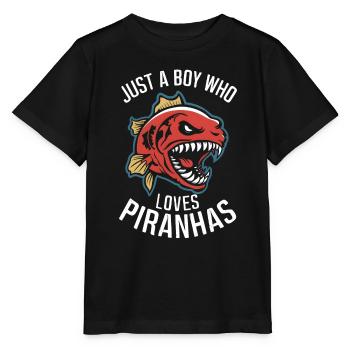 Piranha - Stanley/Stella Kinder T-Shirt MINI CREATOR  - Schwarz - Vorne - Mikhail (115cm)