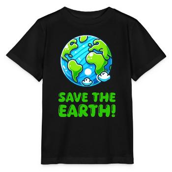 Earth Planet Save the Earth - Stanley/Stella MINI CREATOR Kids’ T-Shirt - black - Front - Mikhail (115cm)