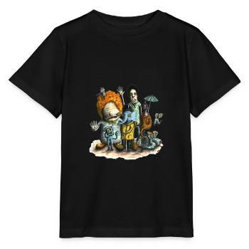 Gentle elefant and his friends - Stanley/Stella Kinder T-Shirt MINI CREATOR  - Schwarz - Vorne - Mikhail (115cm)
