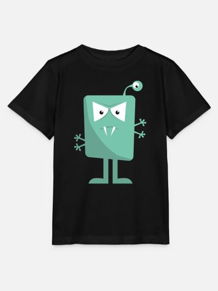 3 Augen Monster - Stanley/Stella Kinder T-Shirt MINI CREATOR  - Schwarz