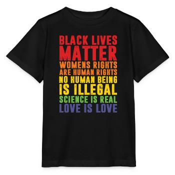Black Lives Matter - Stanley/Stella Kinder T-Shirt MINI CREATOR  - Schwarz - Vorne - Mikhail (115cm)