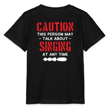 Attention Chanter - T-shirt bio MINI CREATOR Stanley/Stella Enfant - noir - Devant - Mikhail (115cm)